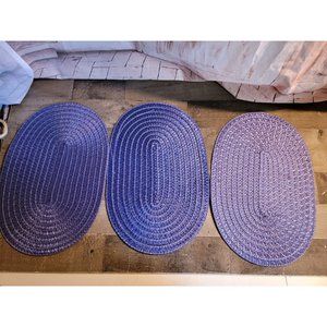 Blue oval‎ table placemat decor set